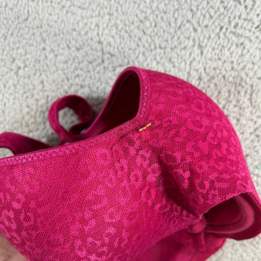 Ashley Stewart Butterfly Balconette Bra Sangria Leopard Print Size 40DD New NWT - Picture 9 of 10
